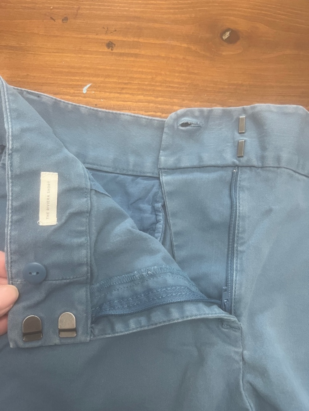 LOFT Cotton Shorts - Slate Blue - Picture 3 of 6